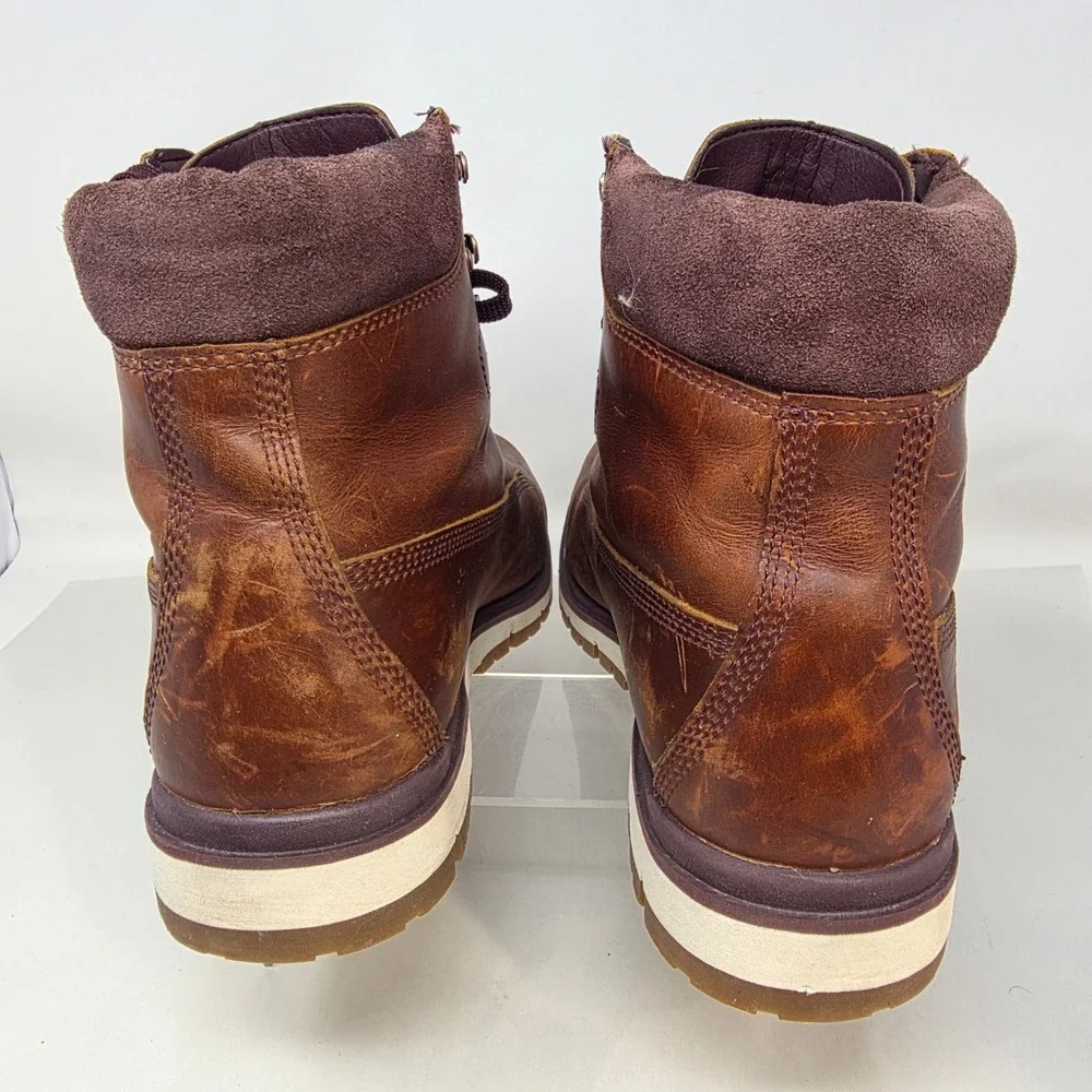 Timberland Waterproof Hiking Boots Mens 9.5 A2BZD Brown Leather ReBOTL Good